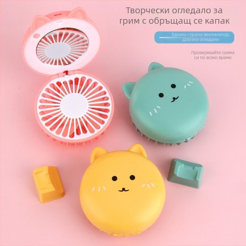 Мини вентилатор за носене около врата, без лопатки, USB презареждане, вградена 500–800mAh батерия, 3 скорости, време на работа 3–6 ч