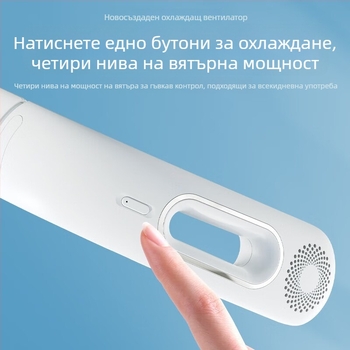 Нов преносим безлопатен вентилатор за врата, за спорт и открито, тих, презареждащ чрез USB