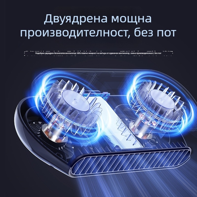 Безлопатков вентилатор за кола и бюро, USB зареждане, мини ароматерапия, безшумен