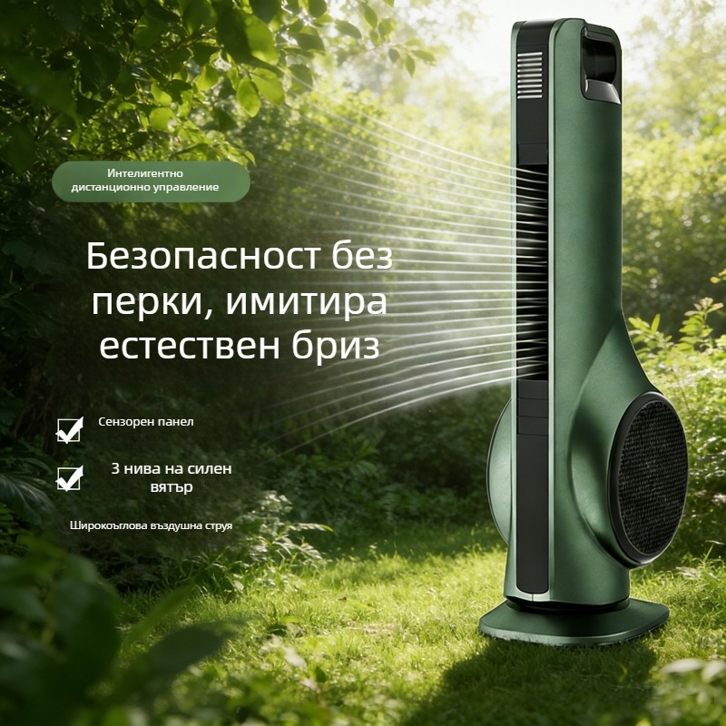 Безлопатков вентилатор тип Tower, с дистанционно управление, 3 скорости, широк ъгъл на въздушния поток