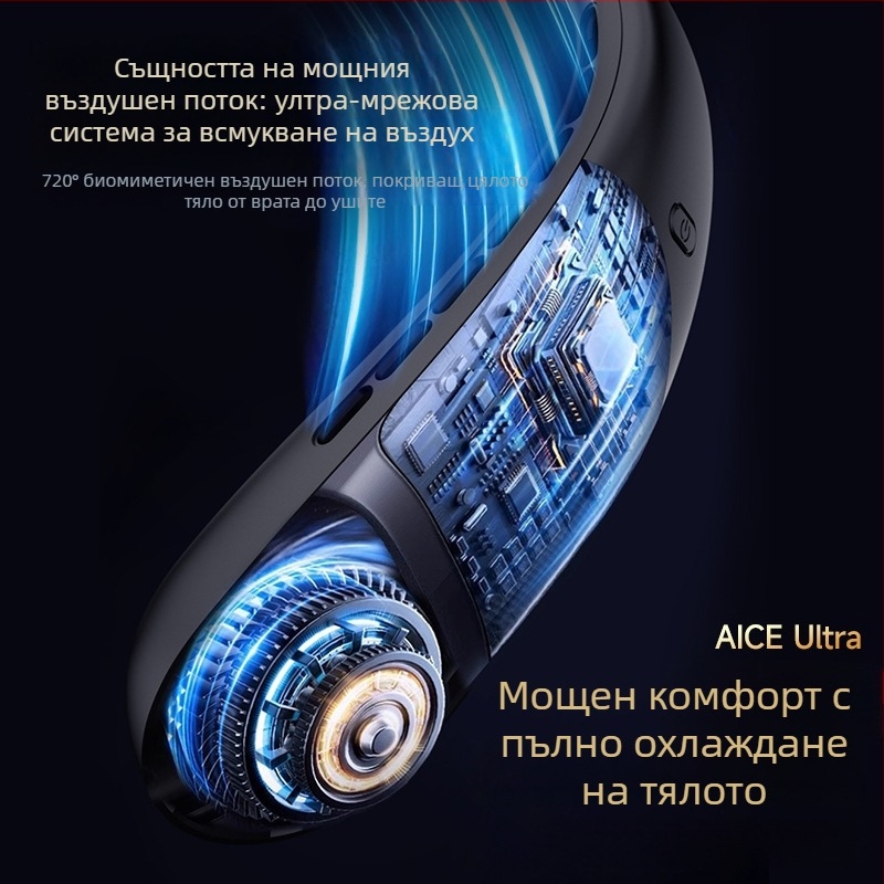 2025 нов носим вентилатор за шията, презареждащ се, дълъг живот на батерията, преносим външен мини вентилатор