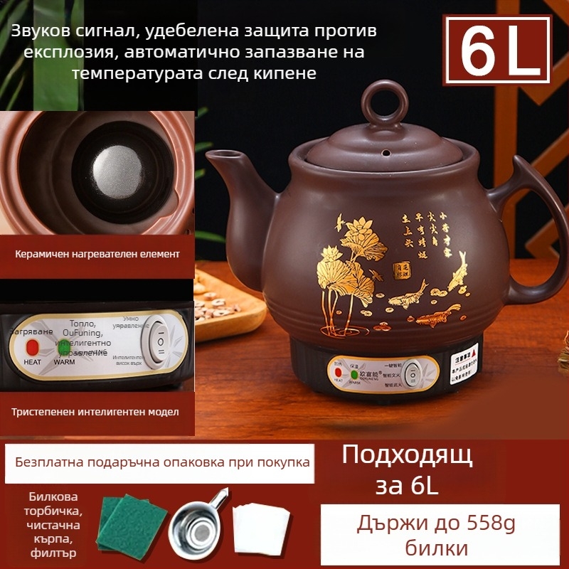 Керамична тенджера за отвара OFN01, 2–3 л, 220V, 450W, термостат KSD, управление с бутони, за 1 човек