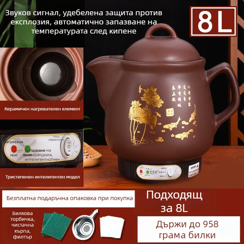 Керамична тенджера за отвара OFN01, 2–3 л, 220V, 450W, термостат KSD, управление с бутони, за 1 човек