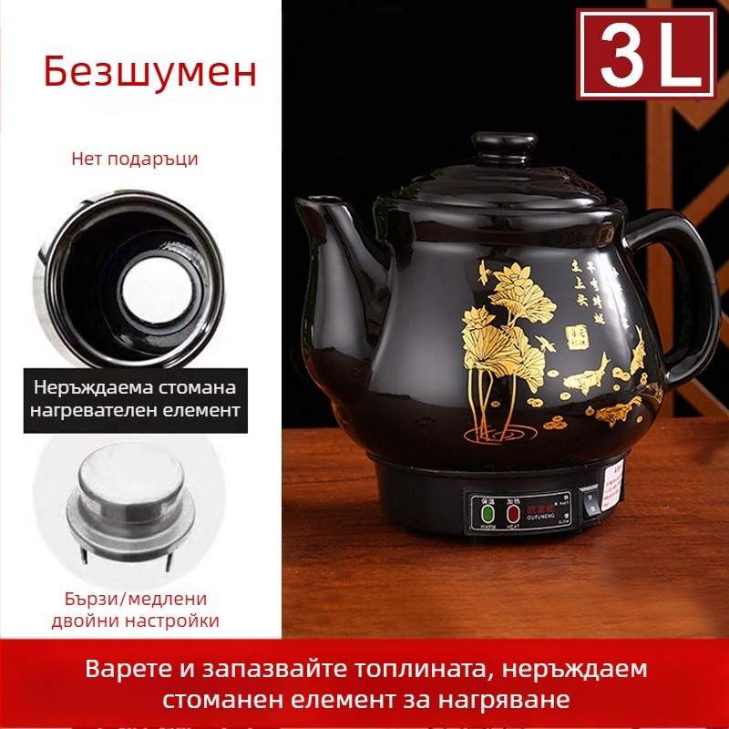 Керамична тенджера за отвара OFN01, 2–3 л, 220V, 450W, термостат KSD, управление с бутони, за 1 човек