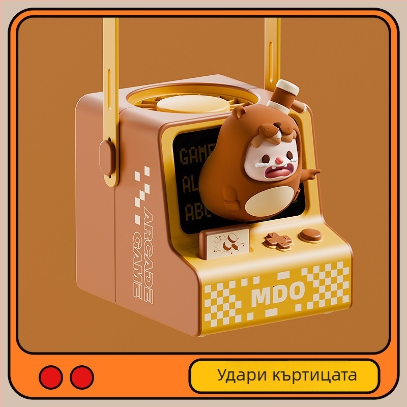 Класически модерен фен за носене около врата, за деца и ученици, преносим, USB зареждане, карикатурен дизайн, за открито