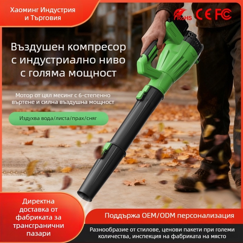 Haoming индустриална въздушна помпа с висока мощност, литиева батерия, 21V, презареждаема, прахово духане