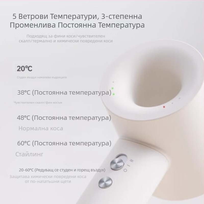 OLAYKS OLK-DCF01A Сешоар с безчетков мотор, 1300W, 3 скорости, студено/горещо, защита от прегряване
