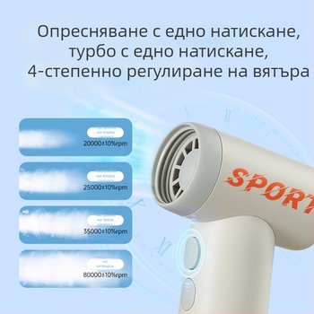 Мини ръчен вентилатор с USB презареждане, високоскоростен за употреба на открито