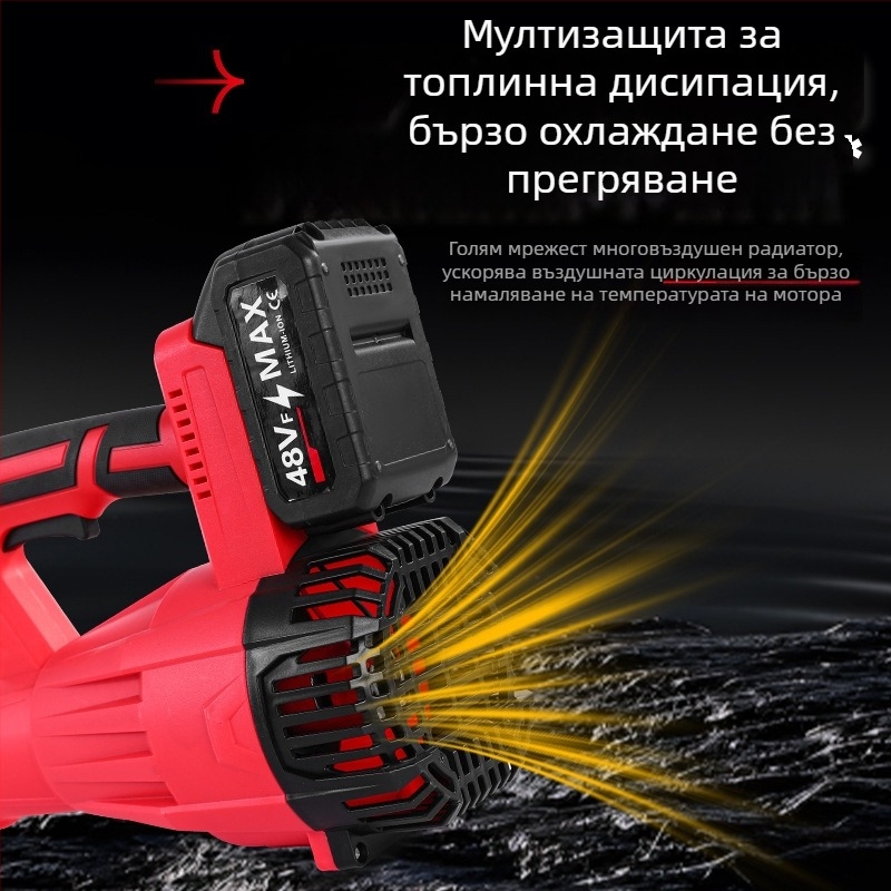 Пухач за листа с презареждаща литиева батерия, 220V, с филтър за прах, диапазон на напрежение AC 1-фаза и DC 50–250V