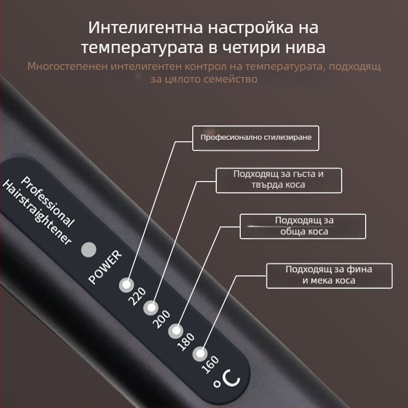 Професионална преса за изправяне на коса за салони, щади косата, турмалиново-керамична плоча, за жени