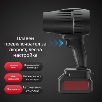 Безжичен литиево-батериен духач за автомобил и дом, високопроизводителен, 220V номинално, презареждаем