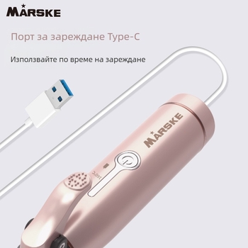 USB презареждаема мини маша за къдрене и изправяне, преносима двупосочна употреба с клип за чело, турмалиново керамичен нагревател, диаметър 16–20 мм, два температурни режима