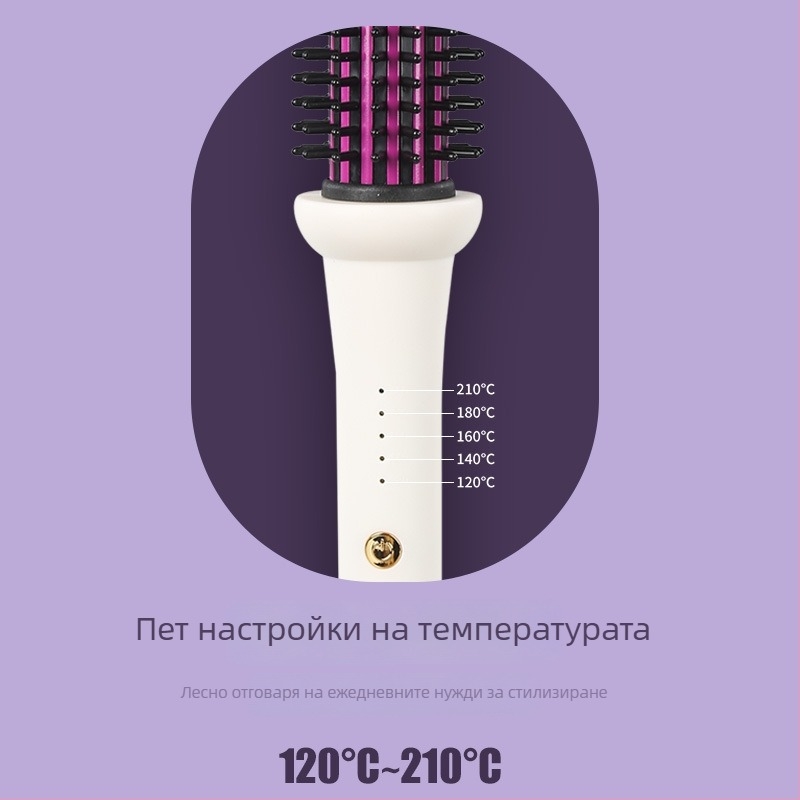 Маша за къдрене с антиизгаряне и отрицателен йон, титано-турмалиново покритие, диаметър 16-20 мм, 10 нива температура, 220V, 30W