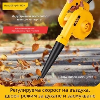 Индустриален ръчен духалник – регулируема скорост, 21V, за домакинство и автомобил, духане на пепел и прах
