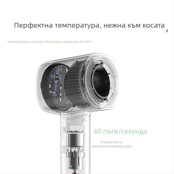 Bowwei B16 сешоар, безчетков двигател, 1600W, горещ/студен въздух, отрицателни йони, защита от прегряване