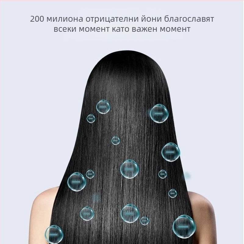 Bowwei B16 сешоар, безчетков двигател, 1600W, горещ/студен въздух, отрицателни йони, защита от прегряване