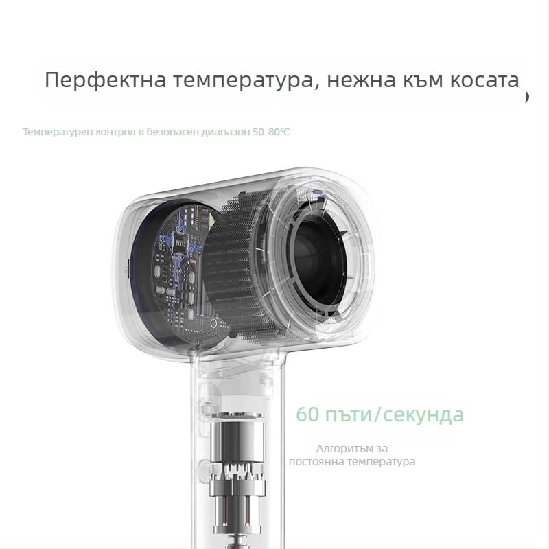 Bowwei B16 сешоар, безчетков двигател, 1600W, горещ/студен въздух, отрицателни йони, защита от прегряване