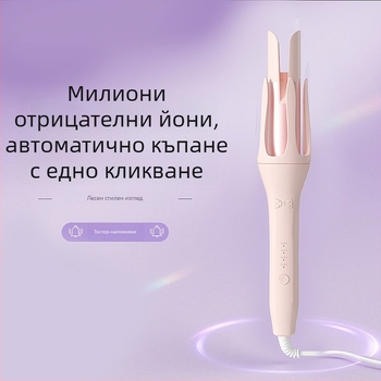 Напълно автоматичен уред за къдрене и изправяне на коса с титано-турмалиново покритие, работи върху мокра коса, 220V, 40W, 4 степени на температурата