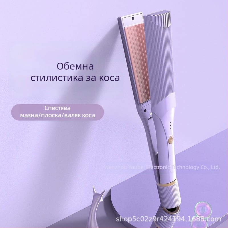 Osu Li 2‑в‑1 преса за изправяне и къдрене с турмалиново‑керамично нагряване, диаметър 16–20 мм, 45W, 110–220V, пухкав и без следи