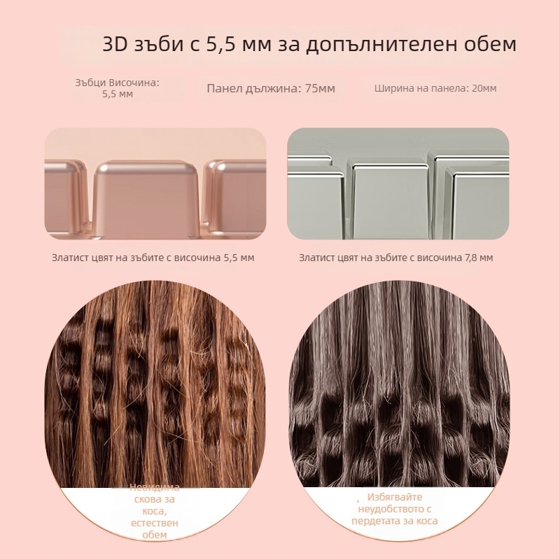 Minhuang мини ютия за коса с керамично покритие, кабелно захранване (AC), 220V, 25–39W, 10 нива на температура