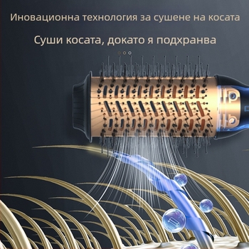 ULELAY 1000W три в едно: сешоар-гребен за коса с керамичен нагревател, 10 степени температура, отрицателна йонна технология, корпус от нейлон и влакна