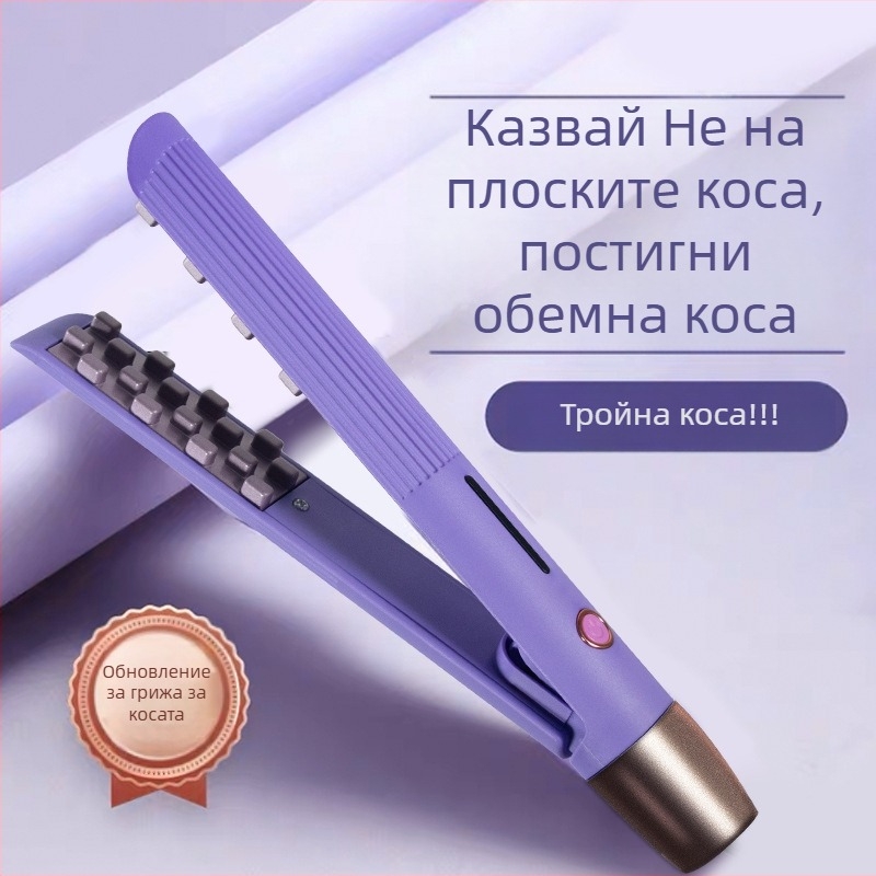 Уред за къдрене на коса с турмалиново керамичен барабан 21-30 мм, мокро/сухо ползване, 4 настройки на температурата, защита при постоянна температура, 220V 35W