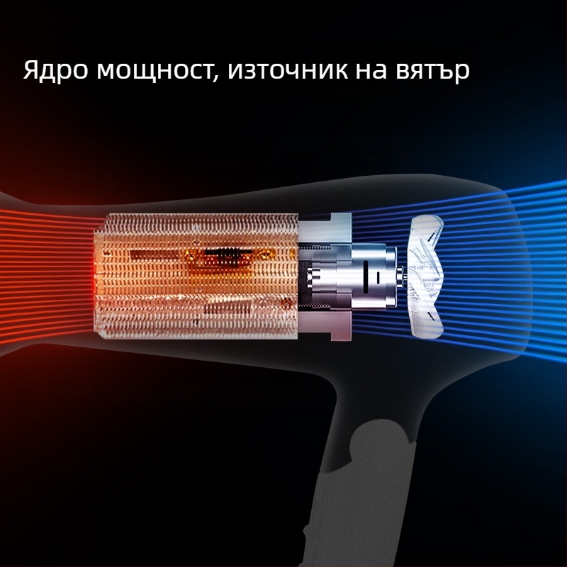Сешоар за коса 1626, 2000W, студен/топъл въздух, 3 скорости на въздушния поток