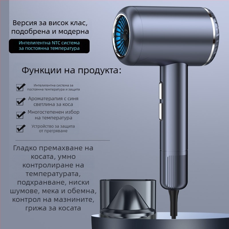 Сешоар LD-1201, 1200W четков мотор, горещ въздух, 3 скорости, 220V