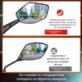 Задно огледало за мотоциклет — Powerful Factory, код на продукта F9869tt69js986, съвместимо с модели: мотоциклет