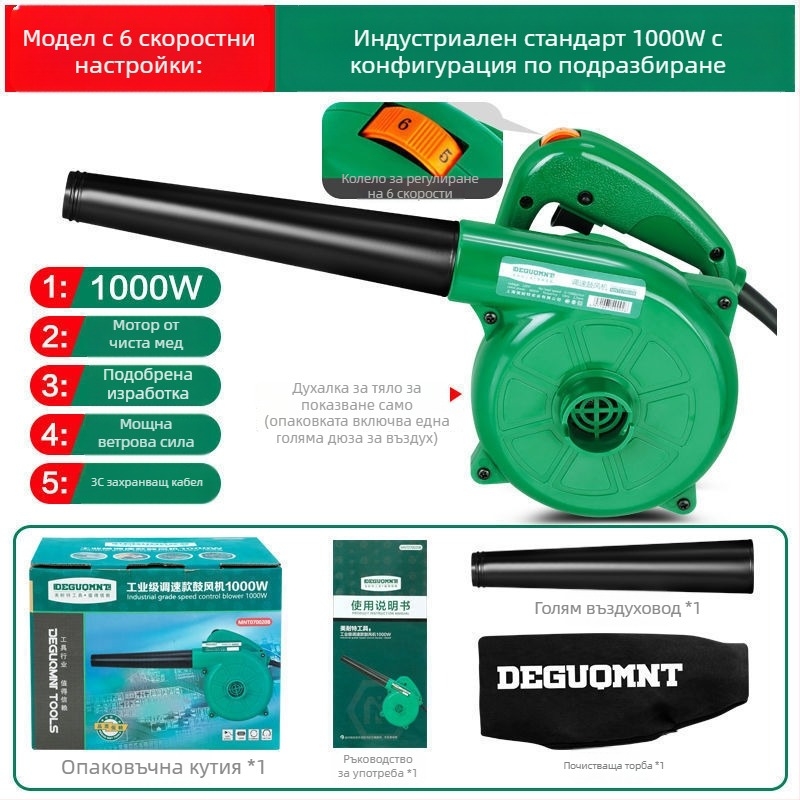 Високопроизводителна духалка за дома и компютрите, компактен индустриален въздушен духач, 21V