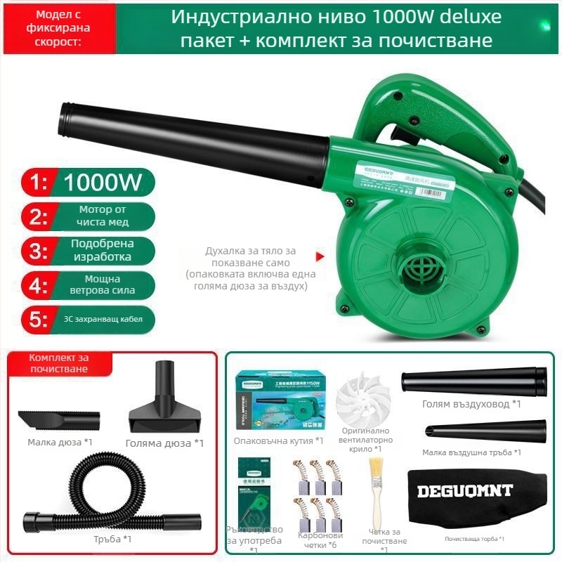 Високопроизводителна духалка за дома и компютрите, компактен индустриален въздушен духач, 21V