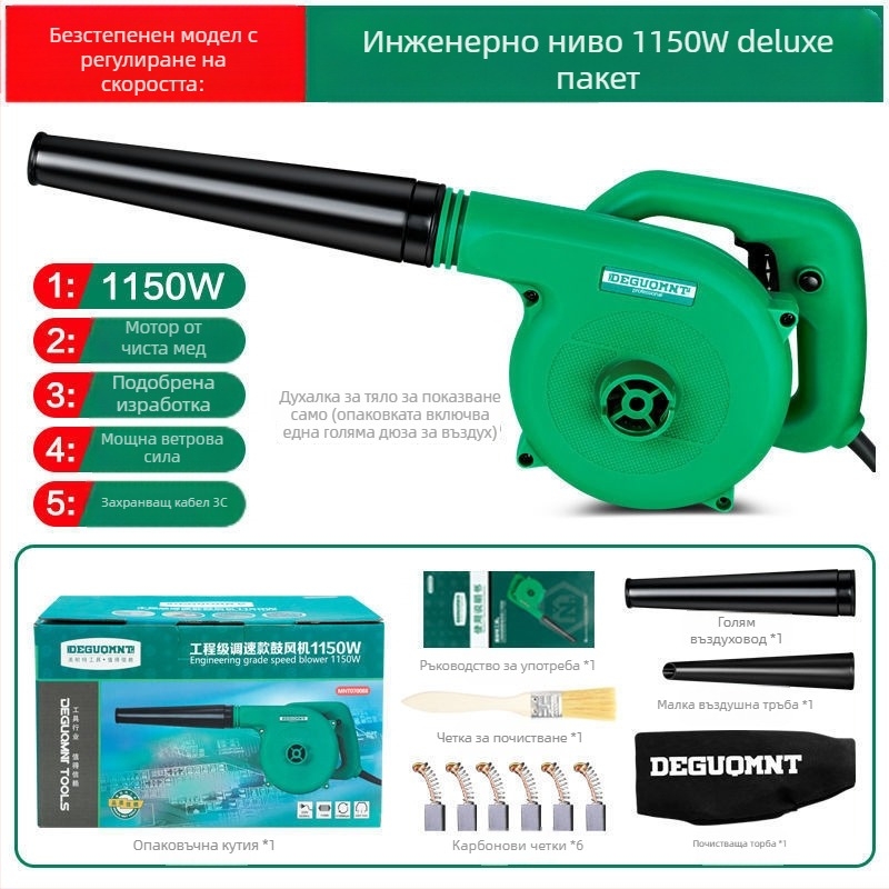 Високопроизводителна духалка за дома и компютрите, компактен индустриален въздушен духач, 21V