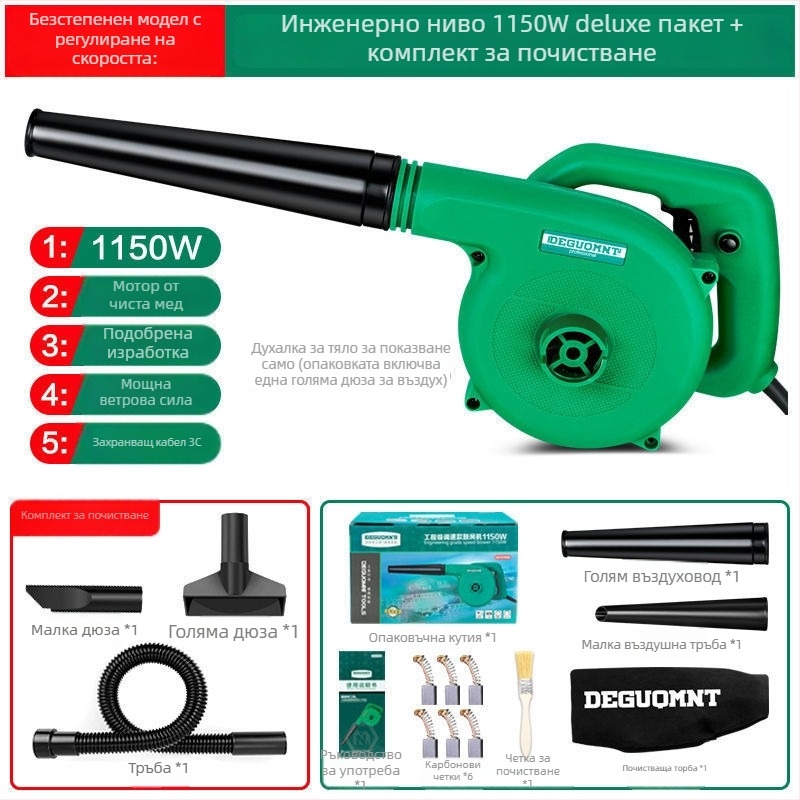 Високопроизводителна духалка за дома и компютрите, компактен индустриален въздушен духач, 21V