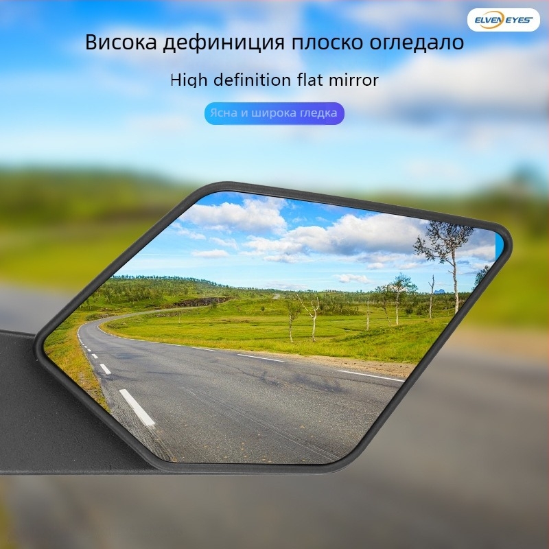 Задно огледало за Kawasaki уличен мотоциклет със светлинни мигачи, квадратно огледало, изработено от алуминиева сплав, съвместим със Z400/Z650/Z900/Z1000/ZH2