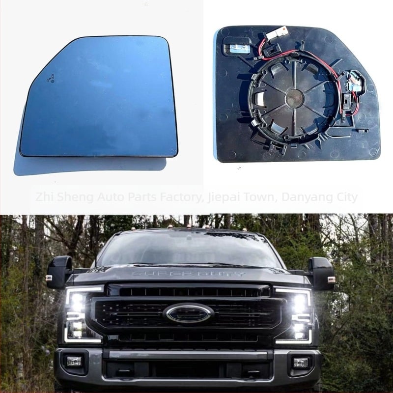 Задно огледало леща с подгряване на слепия ъгъл за Ford F-150 (2015-2020) и F-250–F-550 (2017-2022) – ABS, 160 g, извита повърхност