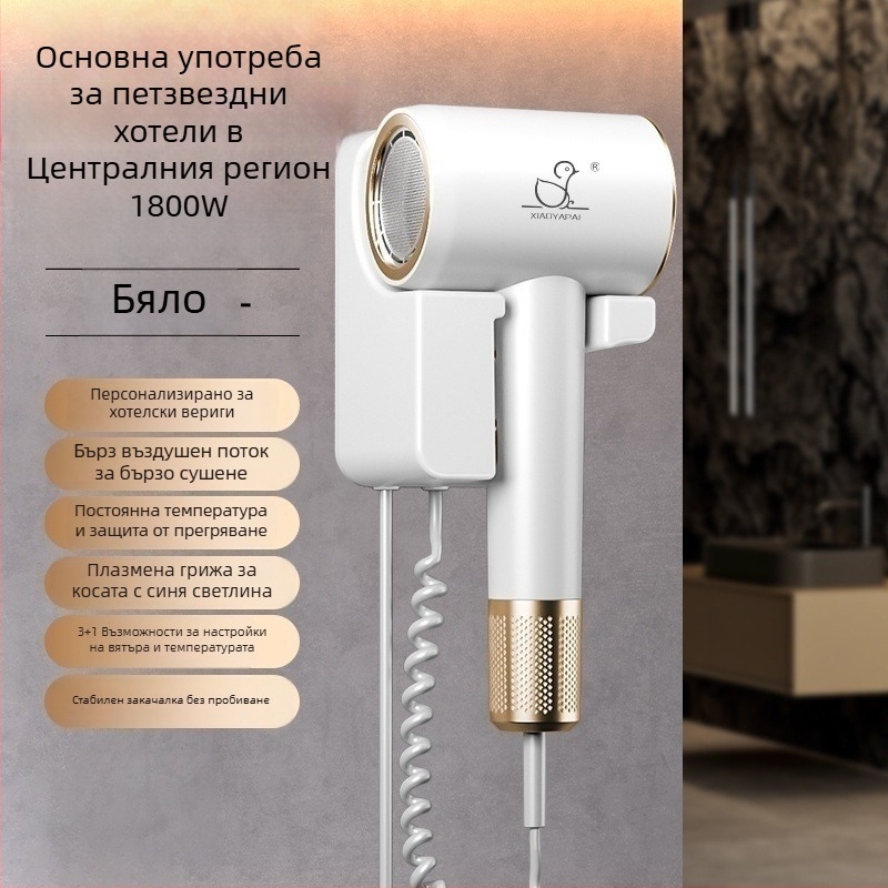 Сешоар за стена – 1000W, 220V, студен/горещ въздух, защита от прегряване