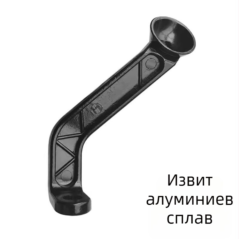 Дясна странична стойка за мобилен телефон за електрическо превозно средство — алуминиева сплав, фиксирана база, навигационна скоба, усилено рамо за огледало