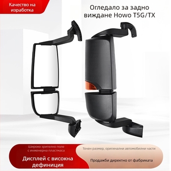Външно огледало за обратно виждане Haowo T5G.TX/Howo T7h, с електрическо отопление, извита повърхност, ляво/дясно