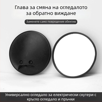 Леща за задното огледало на електрически превозни средства – универсална, кръгла ретроотражателна леща