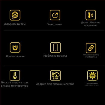 TPMS система за мониторинг на налягането в гумите, Bluetooth 5.0, цифров дисплей, модел V101B, подходяща за леки и средни автомобили, висока прецизност
