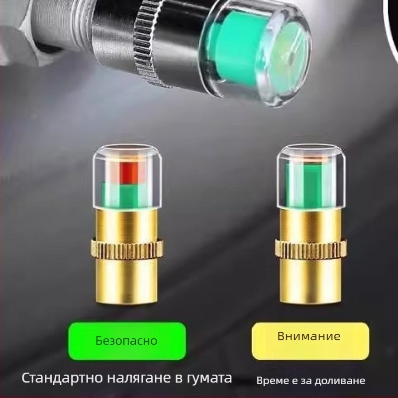 Манометр за гуми — универсален, високопрецизен детектор, материали: неръждаема стомана, медно ядро и пластмасово ядро