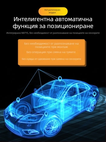 TPMS със соларно захранване, преносима система с дисплей за мониторинг на налягането в гумите
