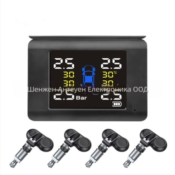 TPMS система за мониторинг на налягането в гумите, цифров дисплей, модел B01, безжична, висока прецизност, подходяща за седани и SUV