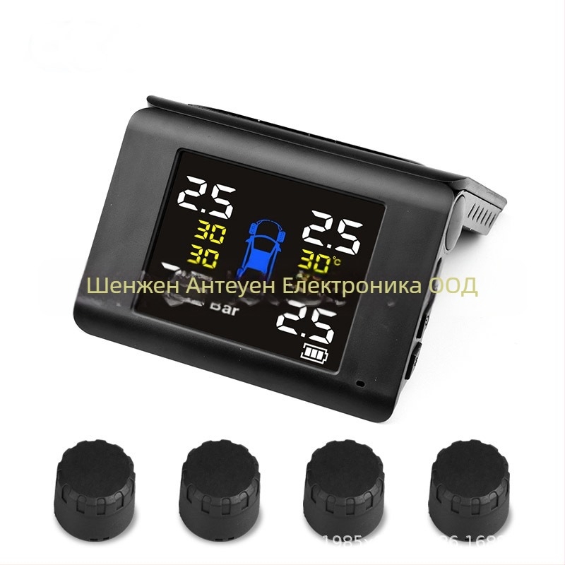 TPMS система за мониторинг на налягането в гумите, цифров дисплей, модел B01, безжична, висока прецизност, подходяща за седани и SUV