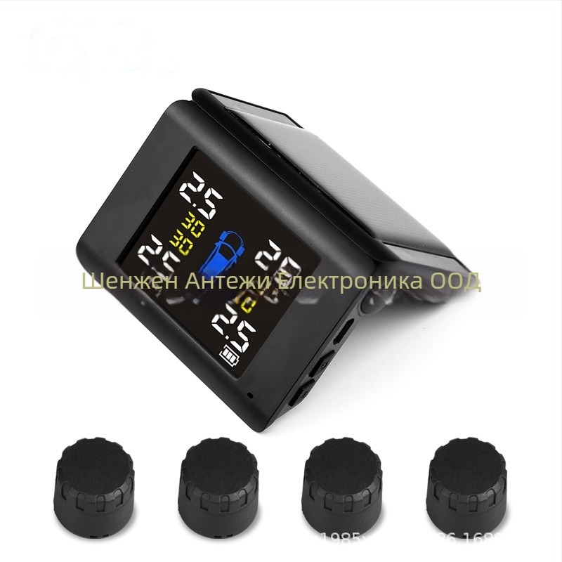 TPMS система за мониторинг на налягането в гумите, цифров дисплей, модел B01, безжична, висока прецизност, подходяща за седани и SUV