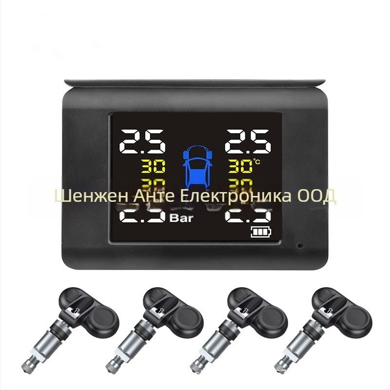 TPMS система за мониторинг на налягането в гумите, цифров дисплей, модел B01, безжична, висока прецизност, подходяща за седани и SUV