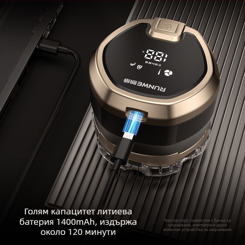 Електрическа самобръсначка, 7-в-1 ротационна глава, мокро и сухо бръснене, USB зареждане с вградена батерия 1200-2000 mAh, време на работа 120 мин.