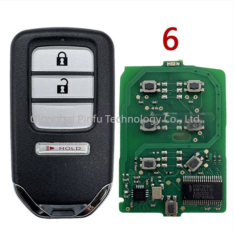 FCCID KR5V2X Honda ключодържател с 47 чип, дистанционно 2–6 бутона, корпус от пластмаса и метал, съвместим с Honda Vezel, Civic, Pilot, Fit, Odyssey, CR-V, HR-V и XR-V