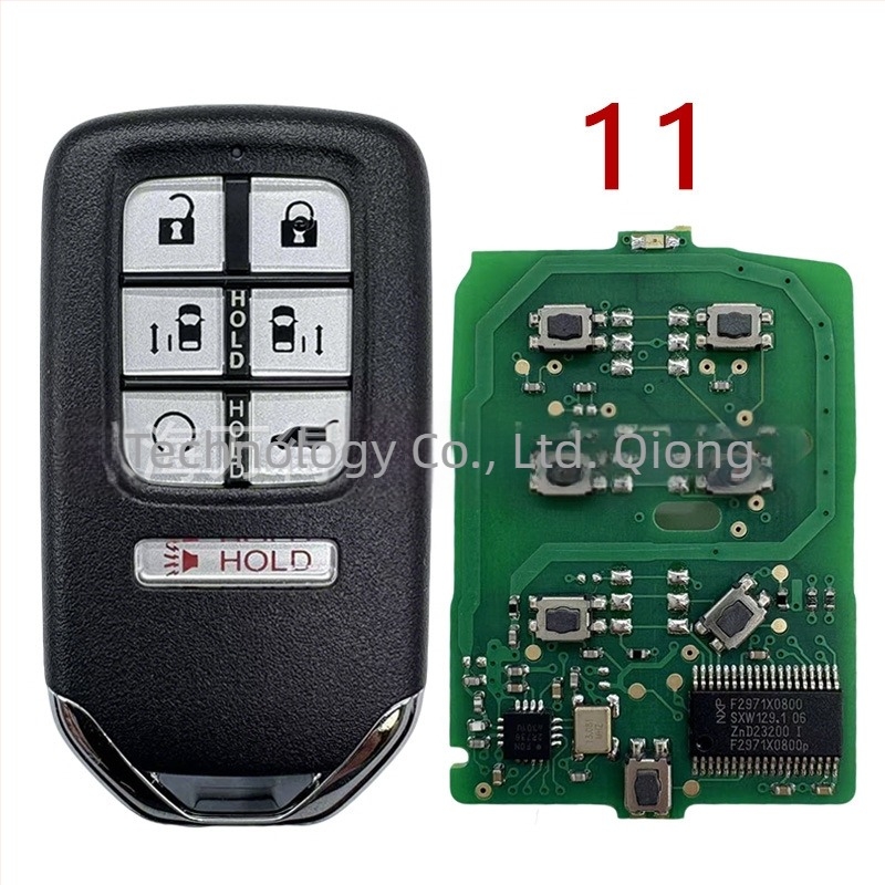 FCCID KR5V2X Honda ключодържател с 47 чип, дистанционно 2–6 бутона, корпус от пластмаса и метал, съвместим с Honda Vezel, Civic, Pilot, Fit, Odyssey, CR-V, HR-V и XR-V