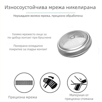 Real Man електрическа самобръсначка – роторна глава с 1 нож, захранване с батерии (извън батерия), без вградена батерия, сухо ползване